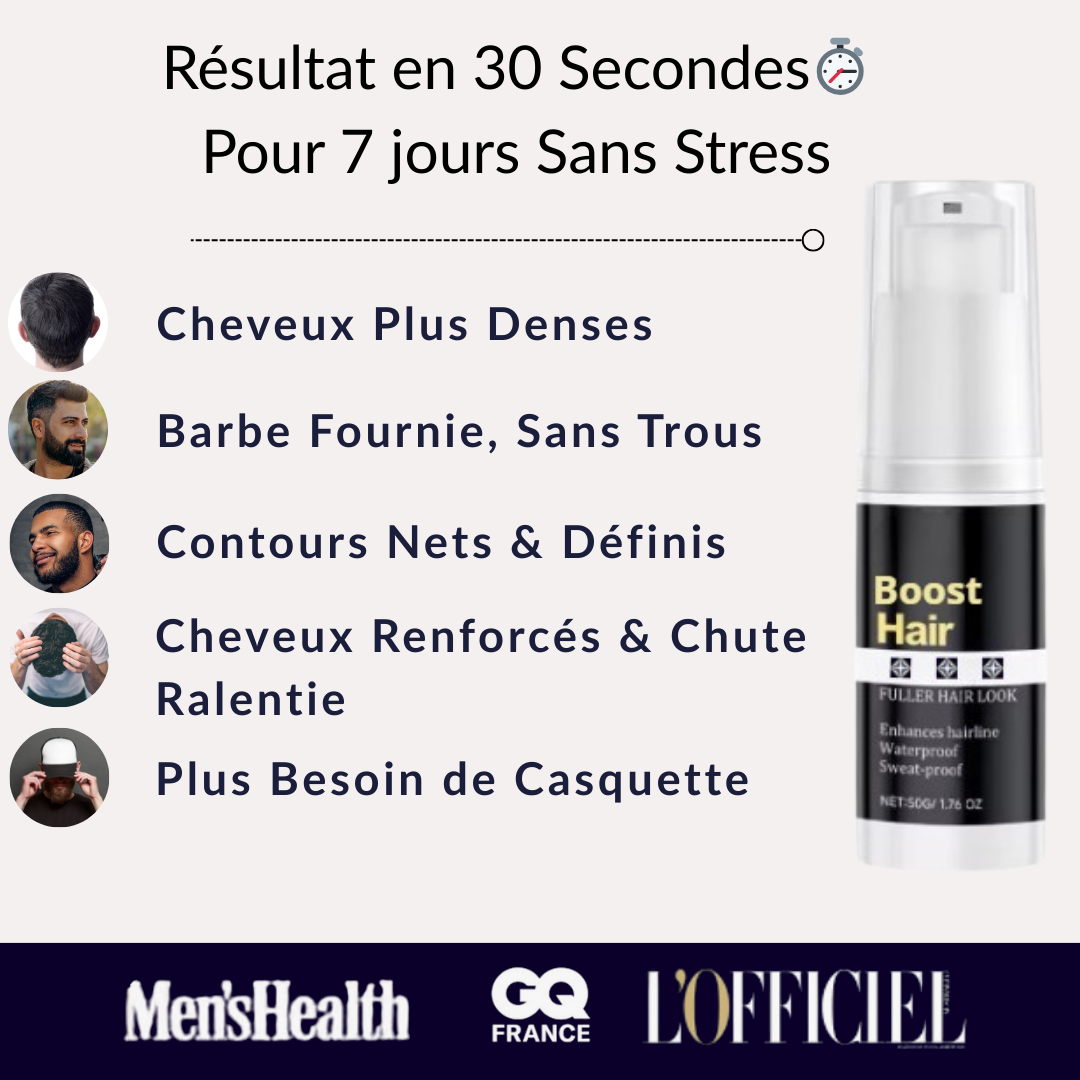 Crème BoostHair™ – Soin Densifiant & Correcteur Capillaire